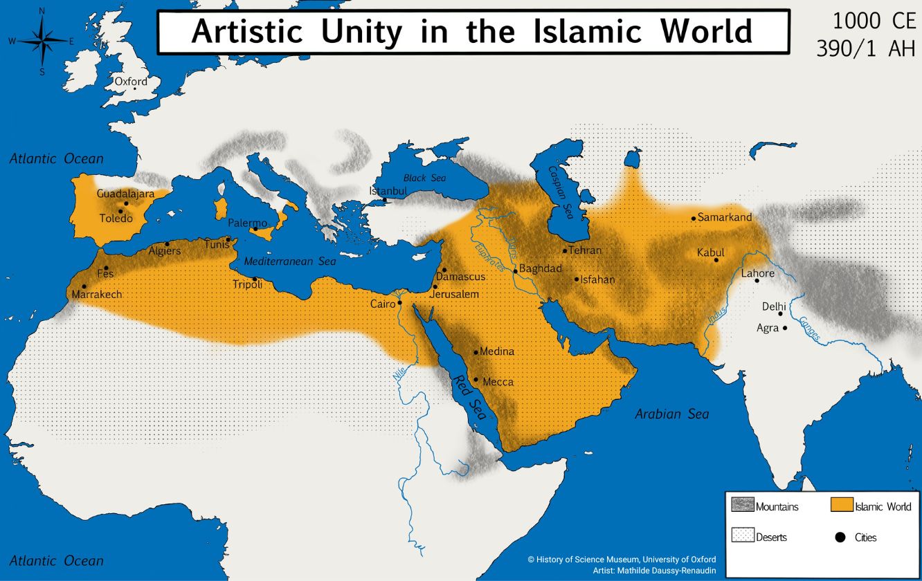 Закрасьте владение персидской империей. Map of Islamic World in 1500. Islamic World in 1500.