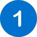 Number 1 in blue circle Number 1 in blue circle