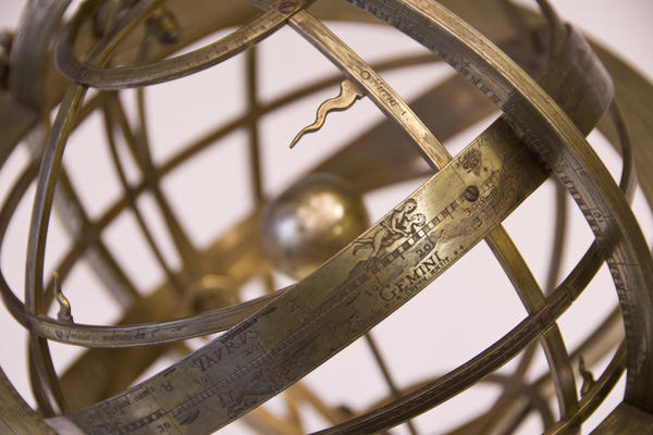 armillary sphere with zodiac signs