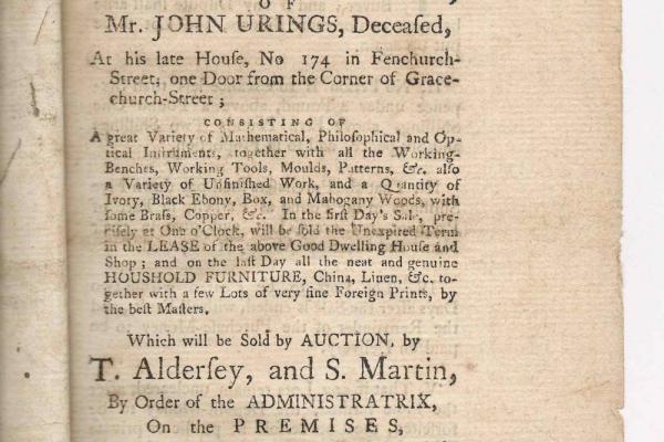 Auction catalogue: Urings