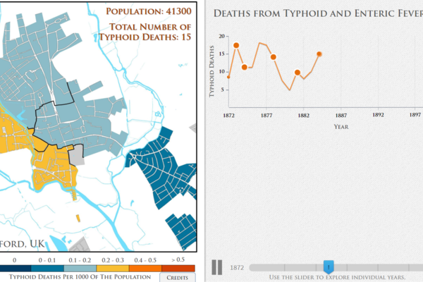 Deaths from typhoid enteric fever map