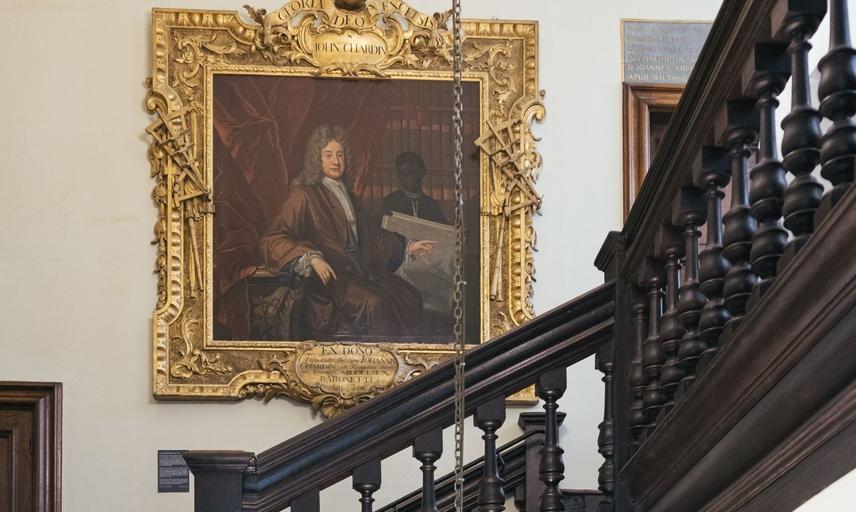 Portrait of young boy with Sir John Chardin (stairwell view) Inv no: 72661