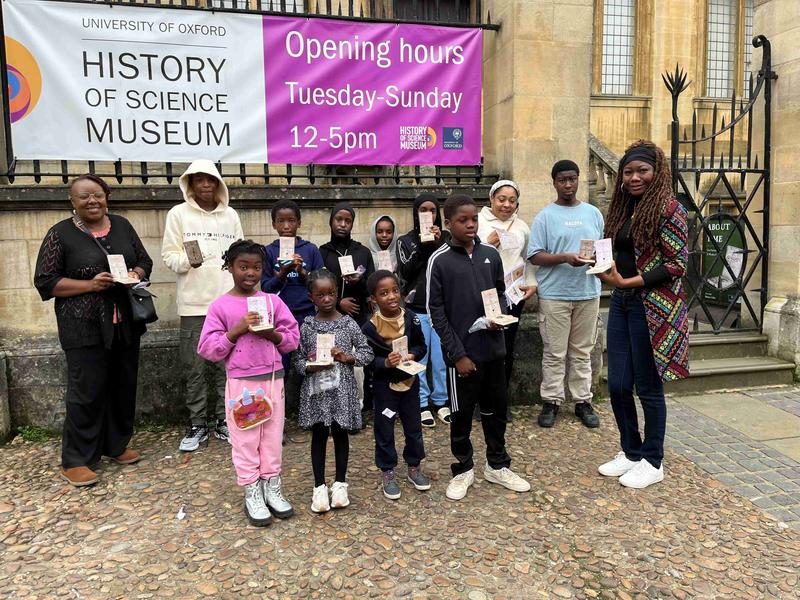 My Place, My Science: young people from African families in the UK outside the Museum at the About Time event, 1 November 2024 My Place, My Science: young people from African families in the UK outside the Museum at the About Time event, 1 November 2024