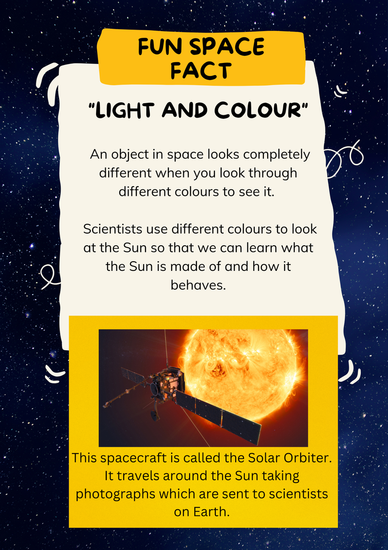 Colour SEND backpack fun fact card