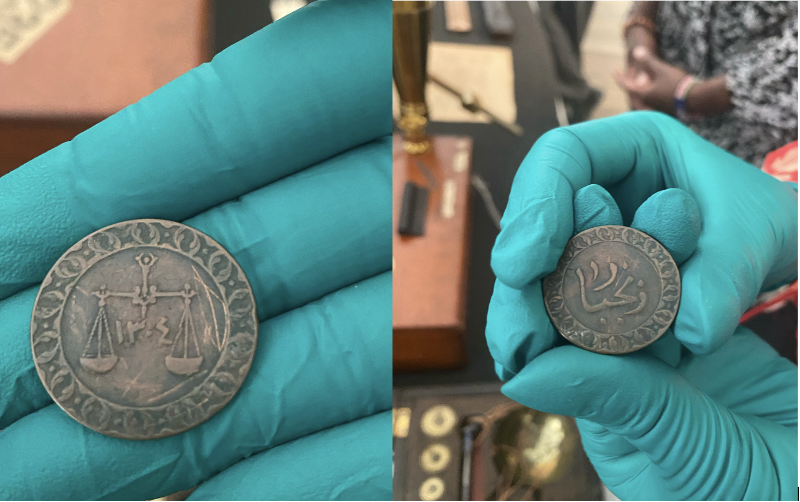 East India Company coin at Colonial Standards project workshop Inv: 15046