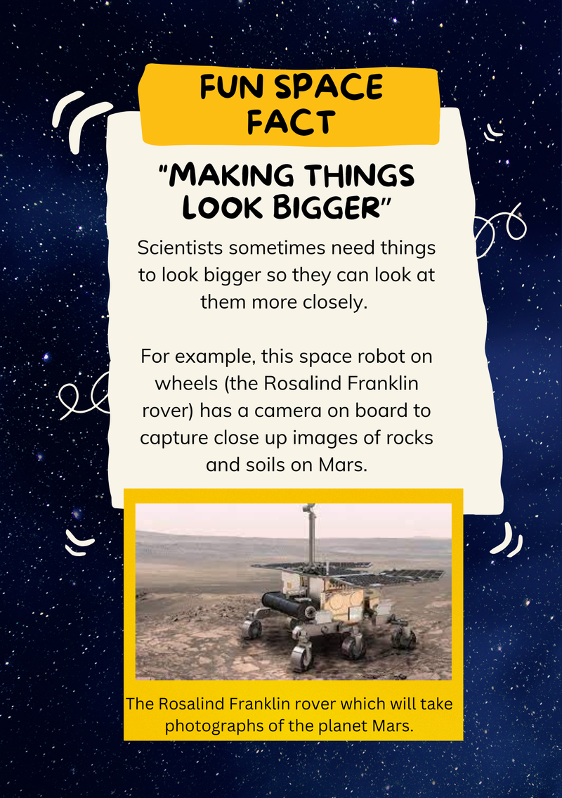 Fun space fact: Making things look bigger SEND backpacks
