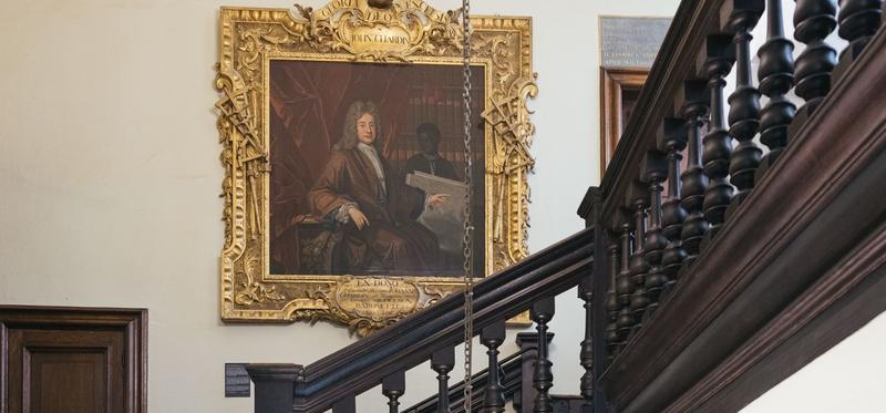 Portrait of young boy with Sir John Chardin (stairwell view) Inv no: 72661