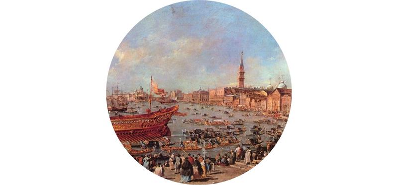 Francesco Guardi, The Doge on the Bucintoro near the Riva di Sant'Elena (c. 1766–70)​