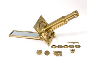 Solar Microscope with Case, by Dollond, London, Late 18th Century (inv 35007)