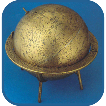 Celestial Globe by Ja'far ibn 'Umar ibn Dawlatshah al-Kirmani, Persian, 1362/3 (Inv: 44790)