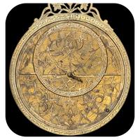 53637 Astrolabe, by Diya al-Din Muhammad, Lahore, 1658/9 (Complete front) 53637 Astrolabe, by Diya al-Din Muhammad, Lahore, 1658/9 (Complete front)