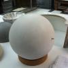 NMM globe conservation photo: creating a plaster sphere